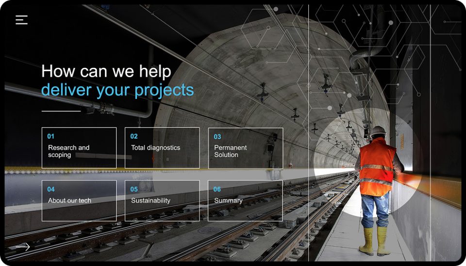 hyperlinked menu slide