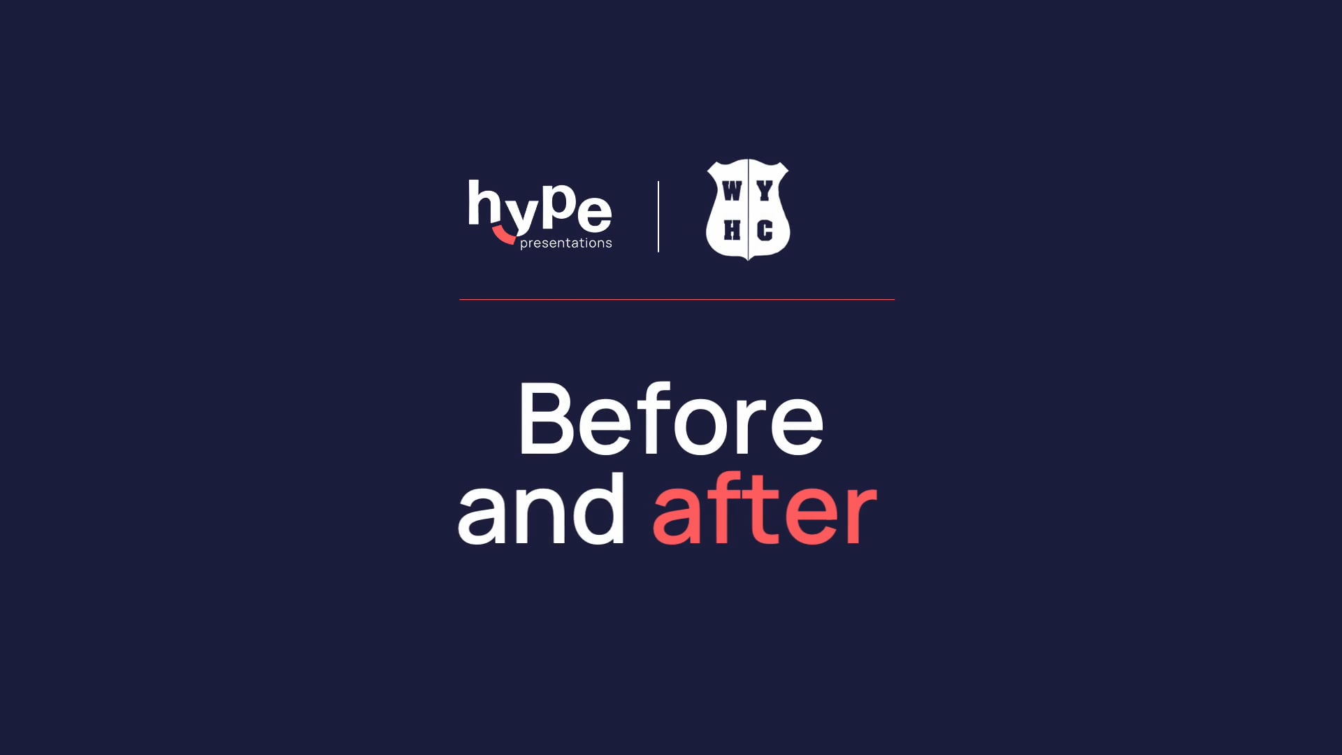 charity presentation before and after